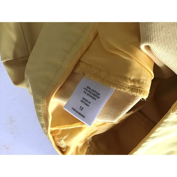 7TH AVENUE- WOMENS YELLOW POCKETS SHORTS SIZE 12 - Picture 5 of 8